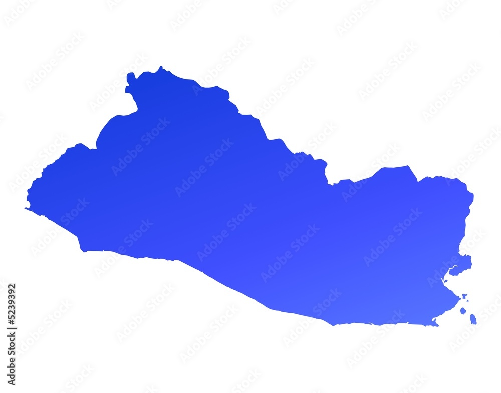 blue gradient map of El Salvador