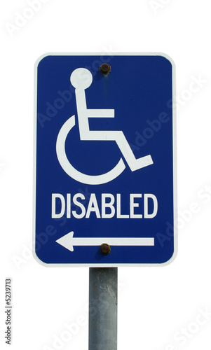 Isolated disabled sign