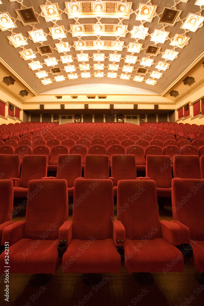 empty cinema auditorium - obrazy, fototapety, plakaty 