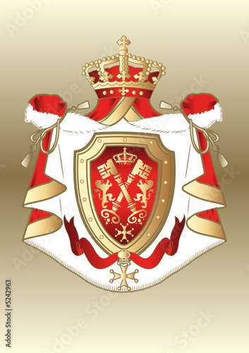 Wappen Krone und Umhang