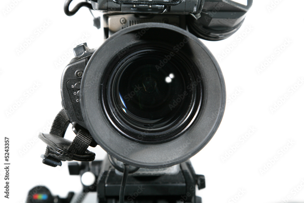 TV Studio Camera Lens Close Up