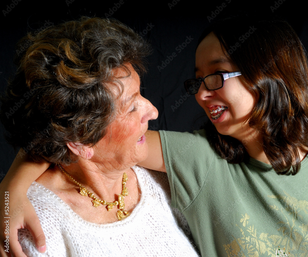 Grandmother and girl Grandmother and girl