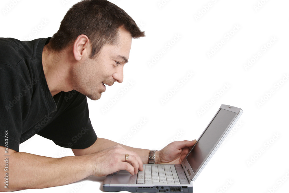 Businessman with computer Businessman with computer