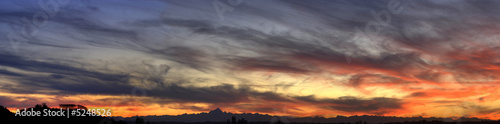 western alps panorama sunset
