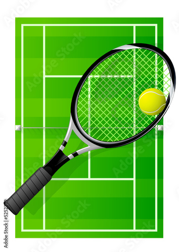 Court de tennis sur gazon