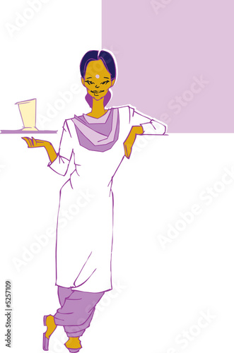 job series - indian waitress