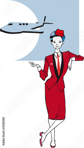 job series - stewardess / clipart