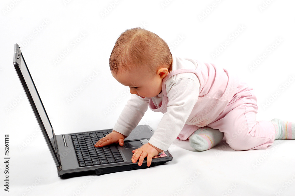 baby having fun with laptop #11 baby having fun with laptop #11
