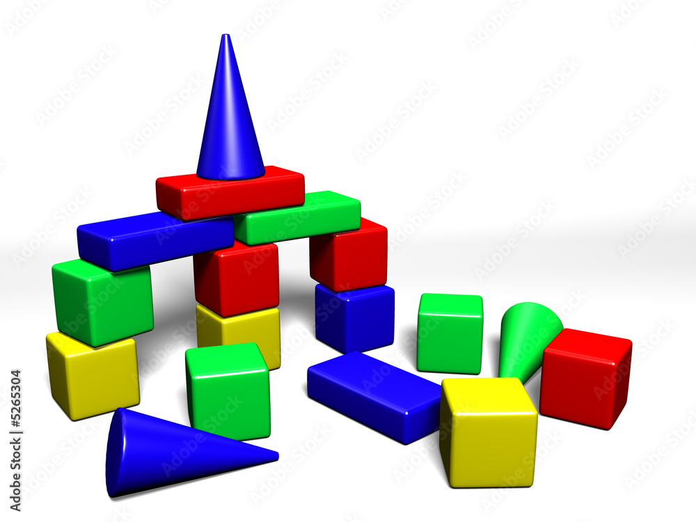 Fototapeta premium building cubes for children