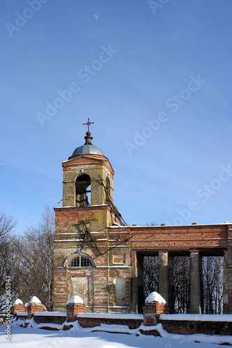 Belltower of church of Ekaterina in Lyalichi photo