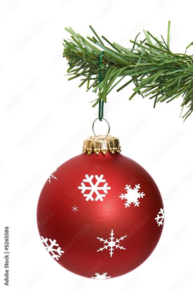 red ornament hanging red ornament hanging