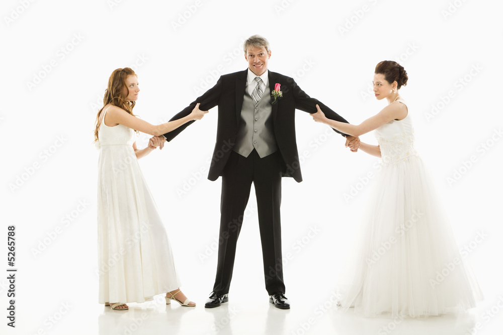 Brides fighting over groom.