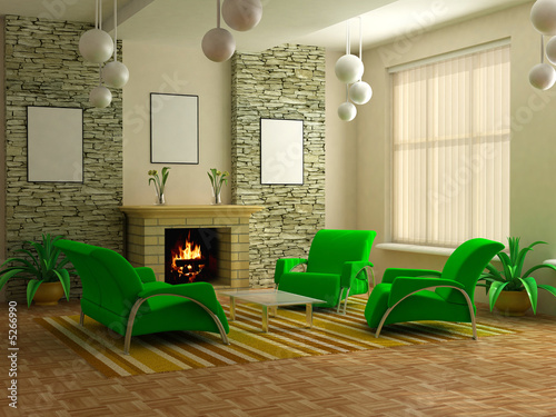 modern interior 3d