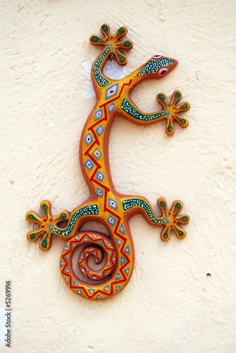 colored lizard