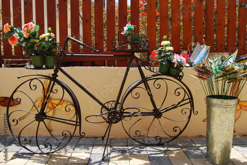 bicycle with flowers
