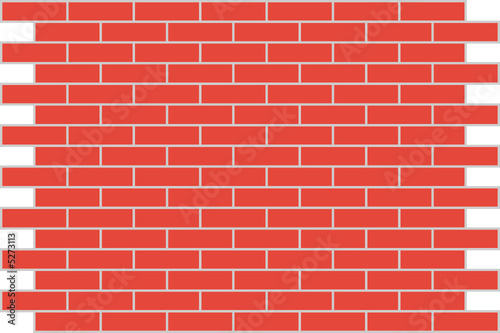 Wall from a red brick. A background. A vector illustration.  © Boroda