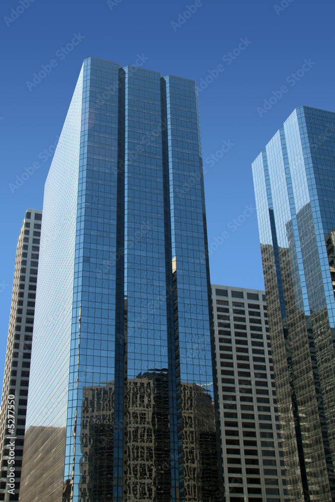 Glass corporate Buildings with reflection