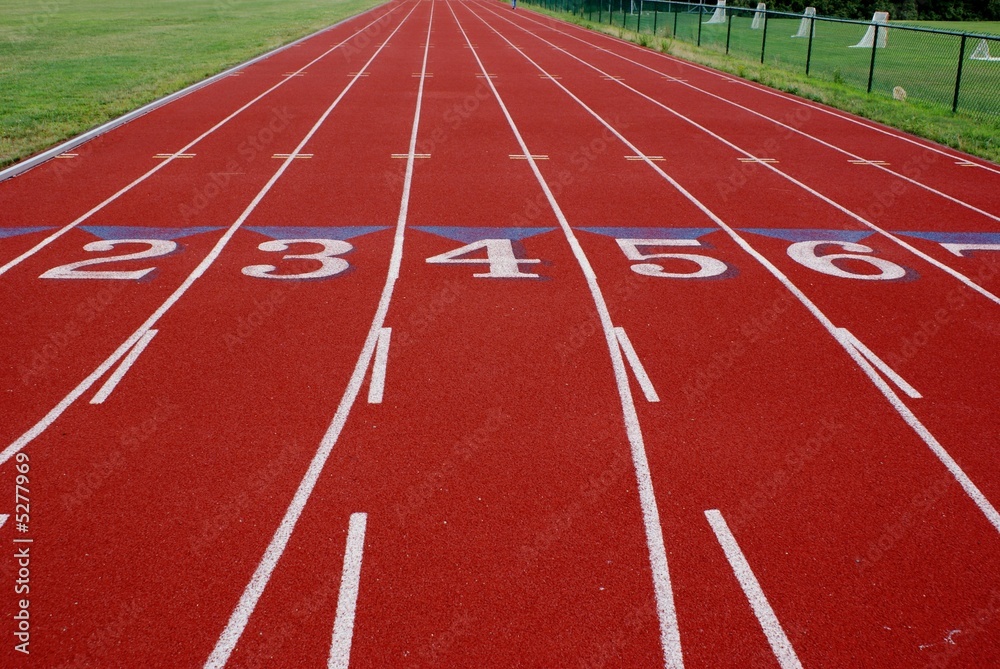 Lanes on a Red Track.