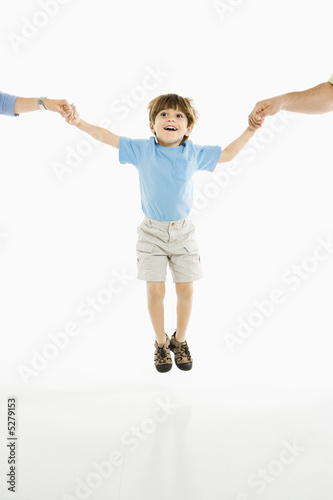 Fototapeta Naklejka Na Ścianę i Meble -  Boy jumping.