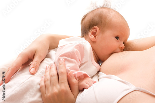 Breastfeeding of newborn baby
