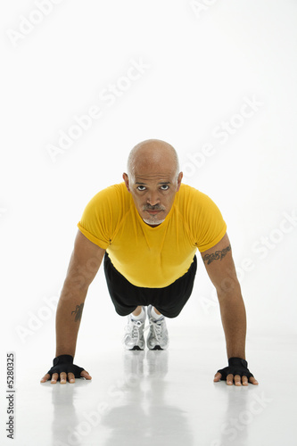 Man doing pushups.