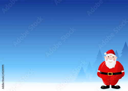 Père Noël dans la forêt