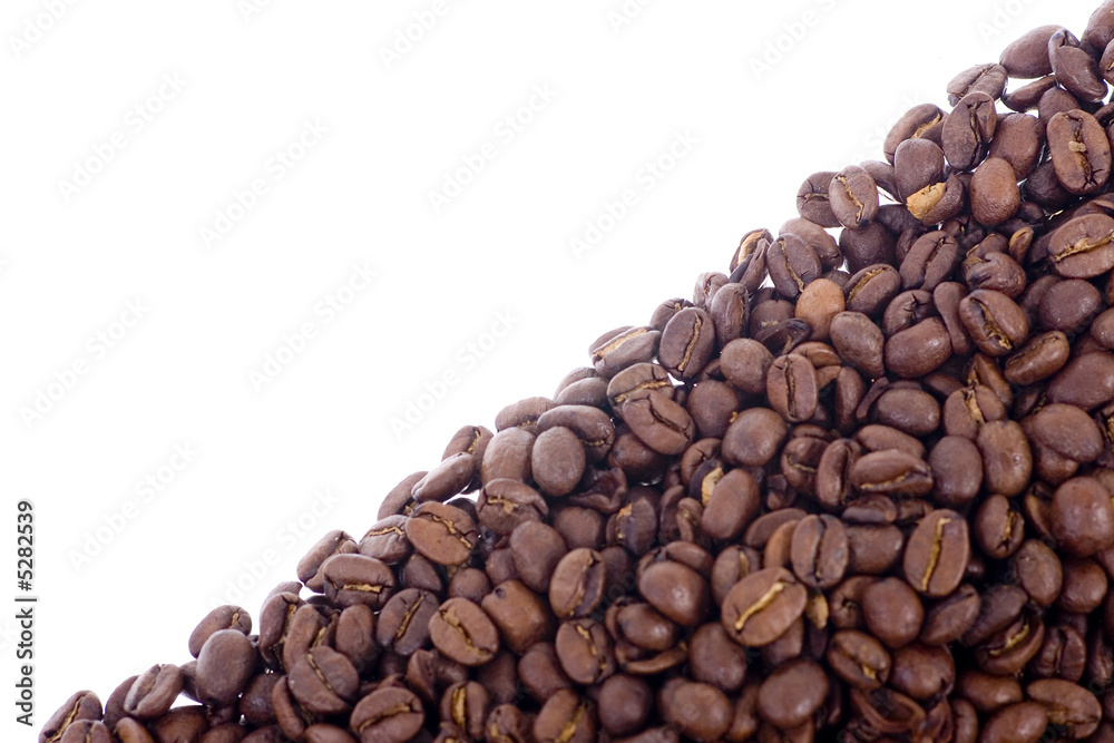 Obraz premium Kaffeebohnen in der Diagonale