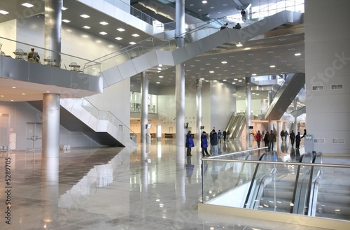 corridor in business center