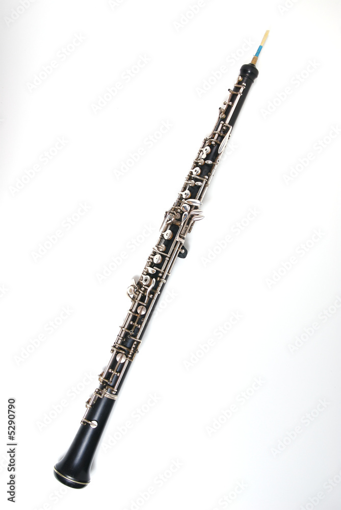 Naklejka premium Oboe on White
