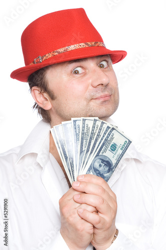 The person and money photo