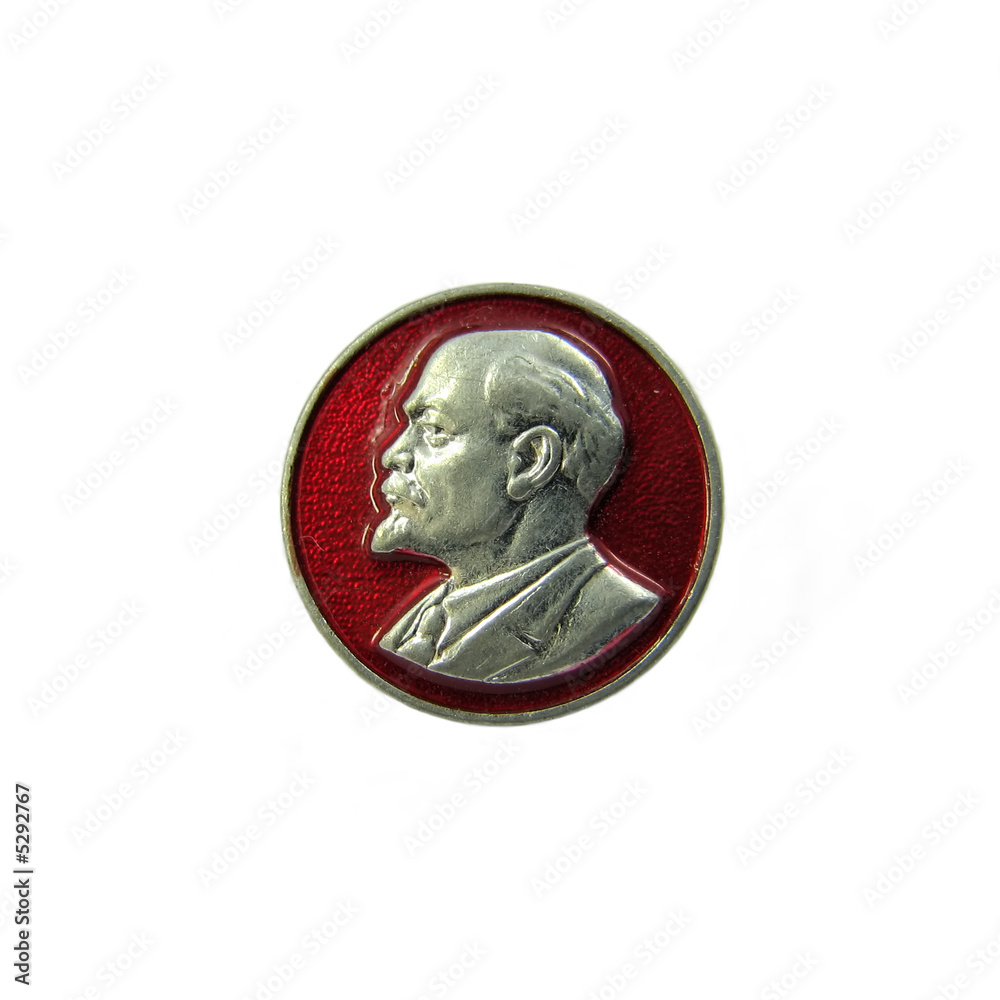Badge with profile of Vladimir Lenin Badge with profile of Vladimir Lenin
