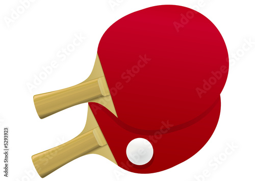 Raquettes de ping pong et balle