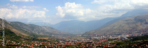 panorama, Mostar city, Bosnia