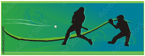 composicion de beisbol en vector