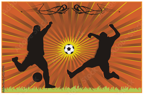composicion de futbol en vector