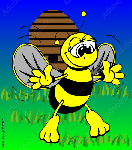 Illustration einer Biene - Vector