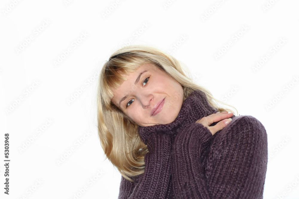 blond girl isolated on white background blond girl isolated on white background