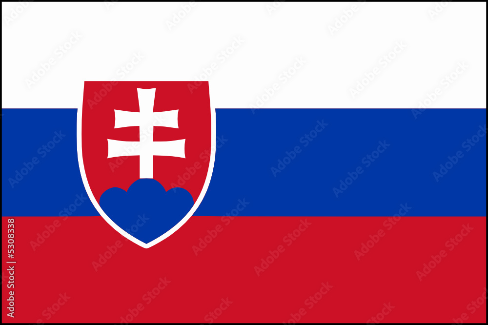 Fototapeta premium Drapeau de la Slovaquie