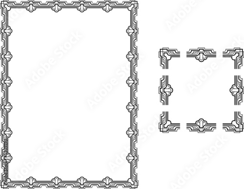 Art Deco Style border frame