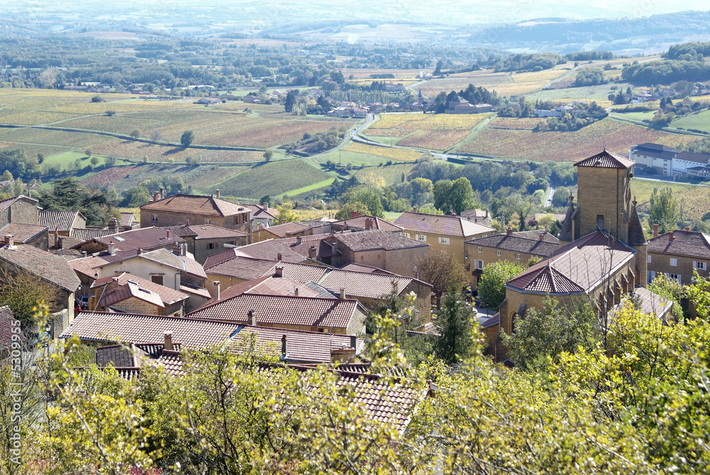 Typical village in Beaujolais