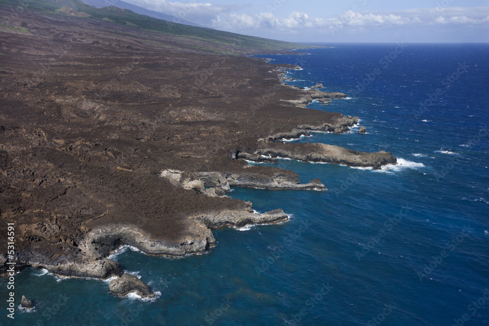 Aerial of Hawaii.