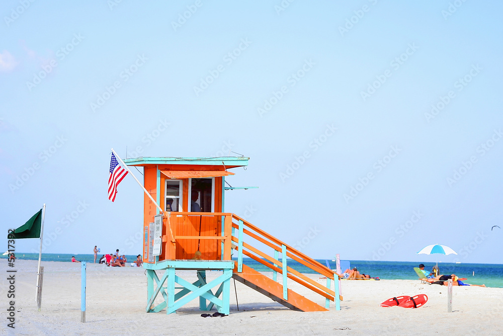 lifegurad station on Miami beach