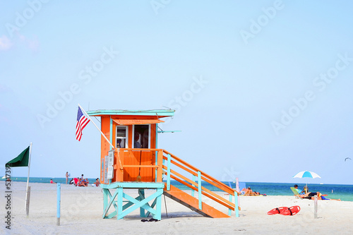 Obraz na płótnie lifegurad station on Miami beach w salonie
