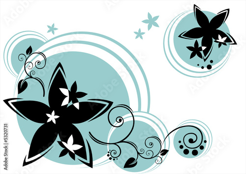 Flowers-circle background