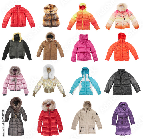 Sixteen winter jackets photo