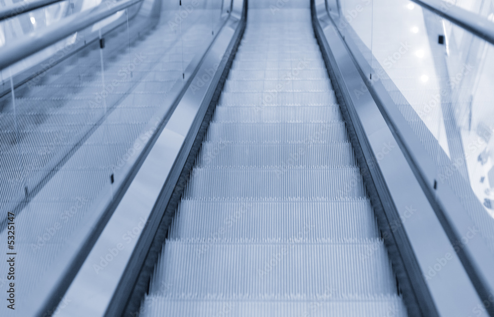 Escalators in trade center Escalators in trade center