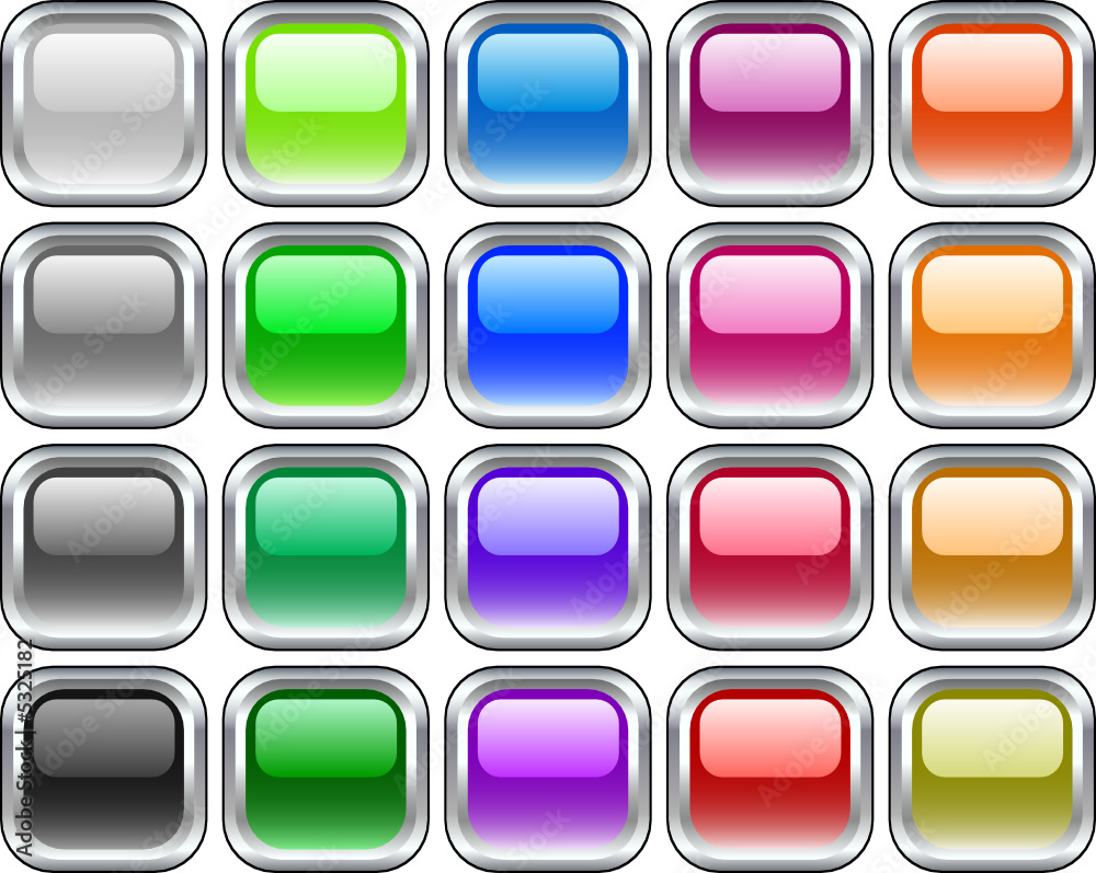 Metal buttons. [Vector]