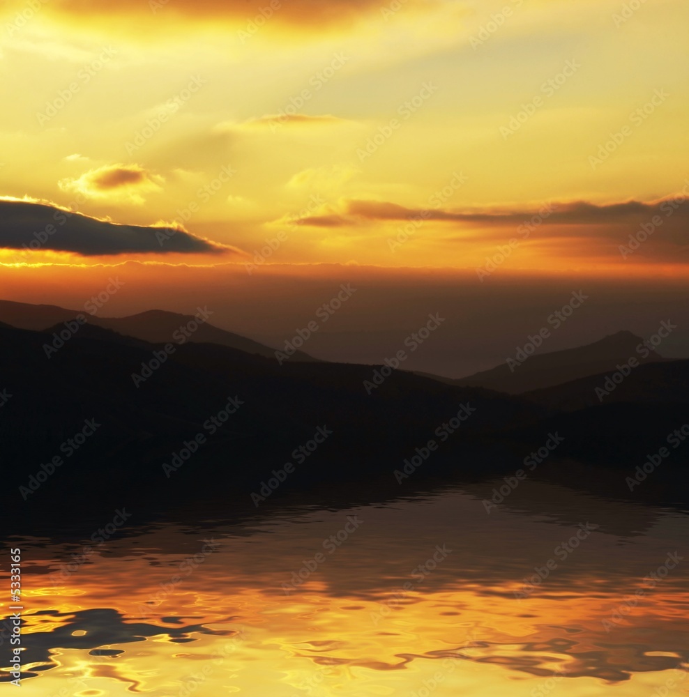 Fototapeta premium Sunset for background