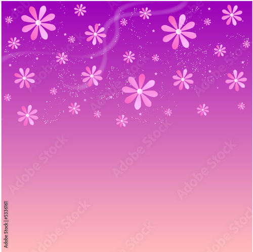 Fond rose abstrait - Fleurs au printemps