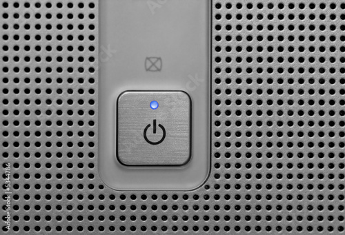 Blue light power button in electronic device
